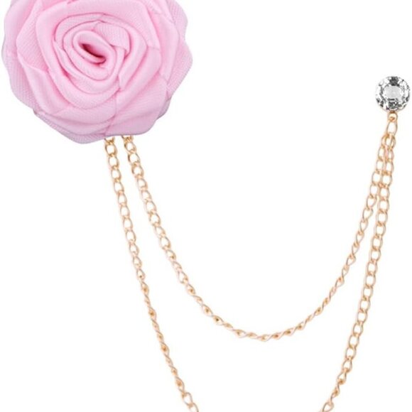 Rose Flower Brooch Pin Wedding Brooches for Men - Picture 1 of 6